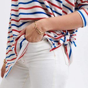 Mersea Catalina Slub Tee (Red, White, and Blue Stripes) OS